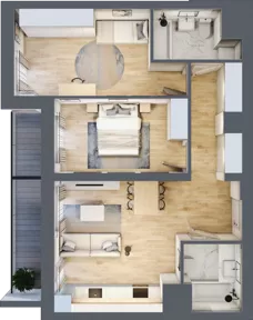 3 pokoje, mieszkanie 68,04 m², piętro 2, oferta nr 11/B8, Dzielnica Parkowa, Rzeszów, Słocina, ul. Ignacego Paderewskiego 47