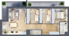4 pokoje, mieszkanie 74,69 m², piętro 3, oferta nr 18/B8, Dzielnica Parkowa, Rzeszów, Słocina, ul. Ignacego Paderewskiego 47