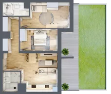 3 pokoje, mieszkanie 67,08 m², piętro 1, oferta nr 2/B8, Dzielnica Parkowa, Rzeszów, Słocina, ul. Ignacego Paderewskiego 47