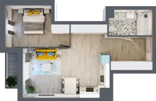 2 pokoje, mieszkanie 50,73 m², piętro 4, oferta nr A-A4M2, Osiedle Blask, Łódź, Bałuty, ul. Smugowa 24