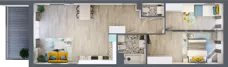 3 pokoje, mieszkanie 71,70 m², piętro 1, oferta nr A-D1M3, Osiedle Blask, Łódź, Bałuty, ul. Smugowa 24