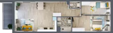 3 pokoje, mieszkanie 71,70 m², piętro 3, oferta nr A-D3M3, Osiedle Blask, Łódź, Bałuty, ul. Smugowa 24