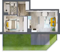 2 pokoje, mieszkanie 39,04 m², parter, oferta nr A-A0M5, Osiedle Blask, Łódź, Bałuty, ul. Smugowa 24