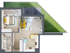 2 pokoje, mieszkanie 45,33 m², parter, oferta nr A-A0M6, Osiedle Blask, Łódź, Bałuty, ul. Smugowa 24