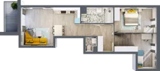 3 pokoje, mieszkanie 67,45 m², piętro 2, oferta nr A-A2M1, Osiedle Blask, Łódź, Bałuty, ul. Smugowa 24