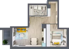 2 pokoje, mieszkanie 44,61 m², piętro 4, oferta nr B-A4M5, Osiedle Blask, Łódź, Bałuty, ul. Smugowa 24
