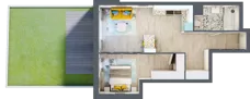 2 pokoje, mieszkanie 50,12 m², parter, oferta nr B-D0M3, Osiedle Blask, Łódź, Bałuty, ul. Smugowa 24
