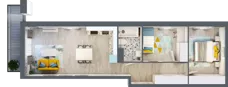 3 pokoje, mieszkanie 58,21 m², piętro 1, oferta nr M.73, Tarasy Śląskie, Chorzów, Chorzów II, ul. 3 Maja