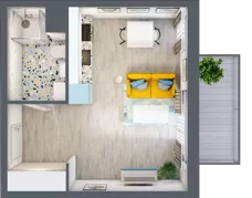 1 pokój, mieszkanie 28,61 m², piętro 2, oferta nr M.76, Tarasy Śląskie, Chorzów, Chorzów II, ul. 3 Maja