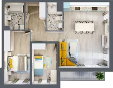 3 pokoje, mieszkanie 69,33 m², piętro 1, oferta nr M.03, Tarasy Śląskie, Chorzów, Chorzów II, ul. 3 Maja
