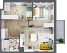 3 pokoje, mieszkanie 55,76 m², piętro 1, oferta nr M.114, Tarasy Śląskie, Chorzów, Chorzów II, ul. 3 Maja