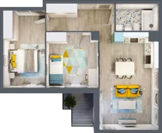 3 pokoje, mieszkanie 60,80 m², piętro 2, oferta nr M.75, Tarasy Śląskie, Chorzów, Chorzów II, ul. 3 Maja