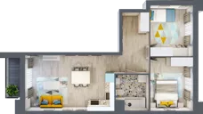 3 pokoje, mieszkanie 56,79 m², piętro 1, oferta nr M.35, Tarasy Śląskie, Chorzów, Chorzów II, ul. 3 Maja