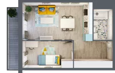 2 pokoje, mieszkanie 42,34 m², piętro 1, oferta nr M.39, Tarasy Śląskie, Chorzów, Chorzów II, ul. 3 Maja