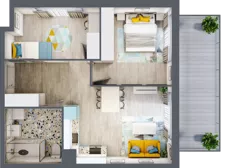 3 pokoje, mieszkanie 55,89 m², parter, oferta nr M.110, Tarasy Śląskie, Chorzów, Chorzów II, ul. 3 Maja