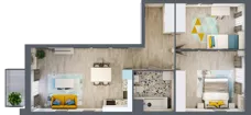3 pokoje, mieszkanie 65,49 m², piętro 1, oferta nr M.65, Tarasy Śląskie, Chorzów, Chorzów II, ul. 3 Maja