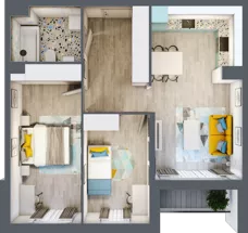 3 pokoje, mieszkanie 59,64 m², piętro 1, oferta nr M.05, Tarasy Śląskie, Chorzów, Chorzów II, ul. 3 Maja