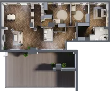 4 pokoje, mieszkanie 160,50 m², piętro 8, oferta nr M142, Osiedle Św. Barbary, Tarnobrzeg, Siarkowiec, ul. Świętej Barbary 9a