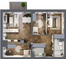 4 pokoje, mieszkanie 70,48 m², parter, oferta nr M2, Osiedle Św. Barbary, Tarnobrzeg, Siarkowiec, ul. Świętej Barbary 9a