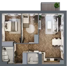 3 pokoje, mieszkanie 64,17 m², parter, oferta nr M4, Osiedle Św. Barbary, Tarnobrzeg, Siarkowiec, ul. Świętej Barbary 9a