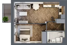 2 pokoje, mieszkanie 40,95 m², parter, oferta nr M8, Osiedle Św. Barbary, Tarnobrzeg, Siarkowiec, ul. Świętej Barbary 9a