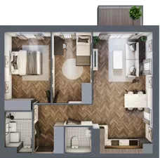 3 pokoje, mieszkanie 64,15 m², piętro 3, oferta nr M31, Osiedle Św. Barbary, Tarnobrzeg, Siarkowiec, ul. Świętej Barbary 9a