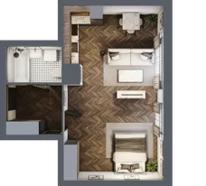 2 pokoje, mieszkanie 46,63 m², parter, oferta nr M79, Osiedle Św. Barbary, Tarnobrzeg, Siarkowiec, ul. Świętej Barbary 9a