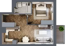 2 pokoje, mieszkanie 41,18 m², parter, oferta nr M82, Osiedle Św. Barbary, Tarnobrzeg, Siarkowiec, ul. Świętej Barbary 9a