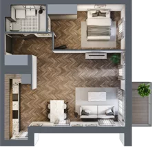 2 pokoje, mieszkanie 54,82 m², parter, oferta nr M84, Osiedle Św. Barbary, Tarnobrzeg, Siarkowiec, ul. Świętej Barbary 9a