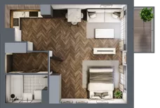 2 pokoje, mieszkanie 40,32 m², piętro 1, oferta nr M88, Osiedle Św. Barbary, Tarnobrzeg, Siarkowiec, ul. Świętej Barbary 9a