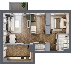 3 pokoje, mieszkanie 63,62 m², piętro 2, oferta nr M101, Osiedle Św. Barbary, Tarnobrzeg, Siarkowiec, ul. Świętej Barbary 9a
