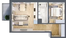 2 pokoje, mieszkanie 41,39 m², piętro 2, oferta nr M10, Apartamenty Jordanowska, Warszawa, Praga Południe, Gocławek, ul. Jordanowska 18