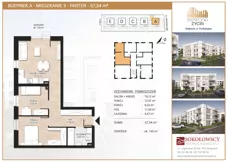 3 pokoje, mieszkanie 57,08 m², piętro 2, oferta nr B17, Symfonia Życia etap I, Białystok, Zawady, ul. Produkcyjna