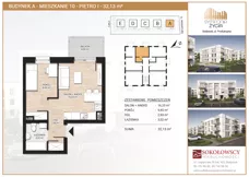 2 pokoje, mieszkanie 32,13 m², piętro 1, oferta nr A10, Symfonia Życia etap I, Białystok, Zawady, ul. Produkcyjna