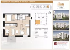 3 pokoje, mieszkanie 46,96 m², piętro 2, oferta nr A18, Symfonia Życia etap I, Białystok, Zawady, ul. Produkcyjna
