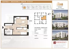 2 pokoje, mieszkanie 37,52 m², piętro 2, oferta nr F14, Symfonia Życia etap II, Białystok, Zawady, ul. Produkcyjna