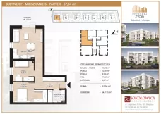3 pokoje, mieszkanie 57,08 m², piętro 2, oferta nr H17, Symfonia Życia etap II, Białystok, Zawady, ul. Produkcyjna