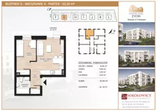 2 pokoje, mieszkanie 31,96 m², piętro 2, oferta nr F16, Symfonia Życia etap II, Białystok, Zawady, ul. Produkcyjna
