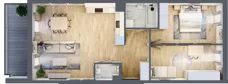 3 pokoje, mieszkanie 67,23 m², piętro 3, oferta nr 7-13, Osiedle Bella Vista Etap V, Kielce, Ostra Górka, ul. Generała Andersa / Wojska Polskiego