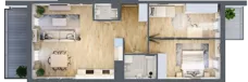 3 pokoje, mieszkanie 66,80 m², piętro 1, oferta nr 7-28, Osiedle Bella Vista Etap V, Kielce, Ostra Górka, ul. Generała Andersa / Wojska Polskiego