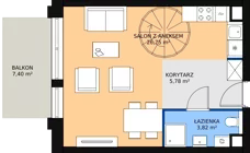 3 pokoje, apartament 61,22 m², piętro 3, oferta nr A.3.43, Morzlive etap 1, Ustronie Morskie, ul. Graniczna 4