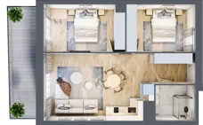 3 pokoje, apartament 49,64 m², piętro 1, oferta nr A.1.10, Cisha, Dziwnów, ul. Kaprala Koniecznego 3