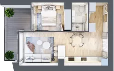 2 pokoje, apartament 38,58 m², piętro 1, oferta nr B.1.8, Cisha, Dziwnów, ul. Kaprala Koniecznego 3