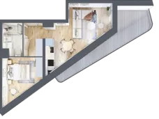 2 pokoje, apartament 38,56 m², piętro 2, oferta nr C.2.21, Cisha, Dziwnów, ul. Kaprala Koniecznego 3
