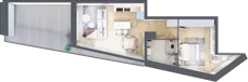 2 pokoje, apartament 45,23 m², piętro 3, oferta nr C.3.22, Cisha, Dziwnów, ul. Kaprala Koniecznego 3