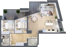 3 pokoje, apartament 68,96 m², piętro 3, oferta nr C.3.26, Cisha, Dziwnów, ul. Kaprala Koniecznego 3