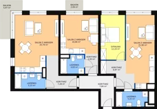 4 pokoje, mieszkanie 117,42 m², piętro 2, oferta nr B 2.01, Naramowicka 100, Poznań, Winogrady, Winogrady, ul. Naramowicka 100