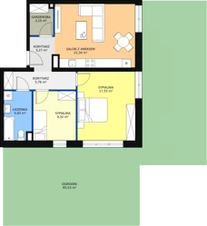 3 pokoje, mieszkanie 67,93 m², parter, oferta nr C 0.02, Naramowicka 100, Poznań, Winogrady, Winogrady, ul. Naramowicka 100