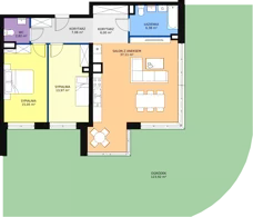 3 pokoje, mieszkanie 88,40 m², parter, oferta nr C 0.15, Naramowicka 100, Poznań, Winogrady, Winogrady, ul. Naramowicka 100
