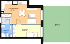 2 pokoje, mieszkanie 40,73 m², parter, oferta nr D 0.02, Naramowicka 100, Poznań, Winogrady, Winogrady, ul. Naramowicka 100